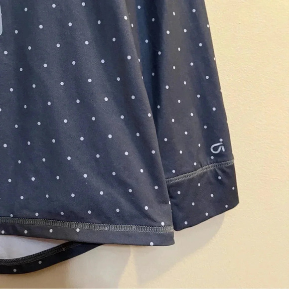 GapFit Girls Long Sleeve T-Shirt Active Grey Polka Dot This Girl Can Medium - Picture 2 of 7